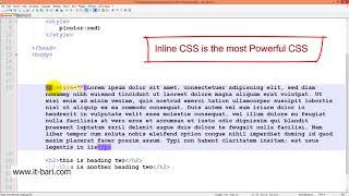 21  Power of CSS  IT Bari com   Web Design Bangla Video Tutorial