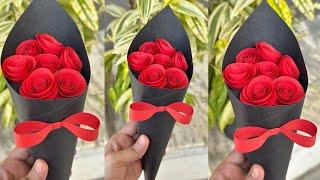 Paper Flower Bouquet | Paper Flowers | DIY Valentine Gift Ideas | How to Make Paper Flowers Bouquet