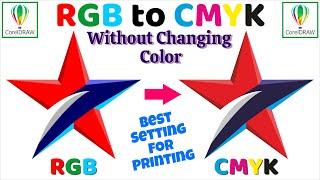 RGB to CMYK in CorelDraw Without Color Change in CorelDraw | RGB to CMYK for Printing | #coreldraw
