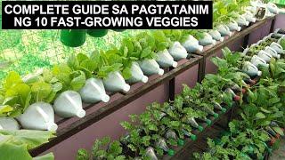 COMPLETE GUIDE SA PAGTATANIM NG 10 FAST-GROWING VEGETABLE SA CONTAINERS