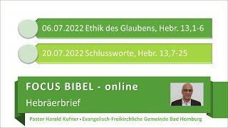 FOCUS Bibel online - Ethik des Glaubens, Hebräer 13,1-6