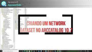 Criando network dataset no ArcCatalog 10 7