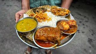 Only 40/- Rs Bengali Lunch | Included Chicken, Mutton & Fish | Indian Street Food