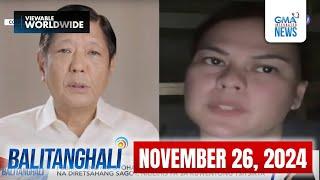 Balitanghali Express: November 26, 2024