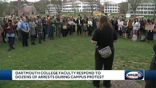 Dartmouth College faculty respond after dozens of arrests during campus protest