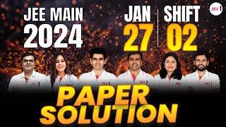 JEE Main 2024 Paper Solutions - 27th Jan - Shift 2 | JEE 2024 Paper Discussion #jee #jee2024