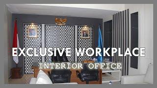 IAIN Kendari - Desain interior Kantor Ruang Kerja Pimpinan minimalis - bahan TACO HPL