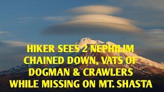 #DOGMAN, HIKER SEES 2 CHAINED NEPHILIM, VATS OF DOGMAN & CRAWLERS WHEN HE WENT MISSING AT MT SHASTA