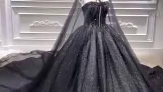 Stunning Gothic Style Fashion Wedding Black Bridal Wedding Dress 2020 | Veaul