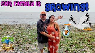 We Have BIG News! Our Family is GROWING! Beach Day!