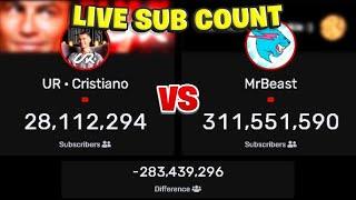 LIVE: UR · Cristiano Ronaldo vs MrBeast Sub Count Battle (MrJorge Vlogl)