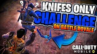 I TRIED BATTLE ROYALE WITH ONLY A KNIFE?! (Ridiculous end game) | Call of Duty Mobile | CODM Tips |