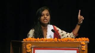 Ms. Akanksha Mishra, 3rd Prize Winner of National Declamation Contest - 2018 from Chhattisgarh State