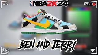 *NEW* NBA 2K24 Next Gen Shoe Creator: Ben & Jerry’s X Dunk Low SB “Chunky Dunky”