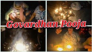 GOVARDHAN POOJA WITH DELHI WALI FAMILY.  Baccho ne kiya khub Enjoy,