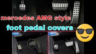 mercedes mods AMG style foot pedal covers + remove accelerator pedal