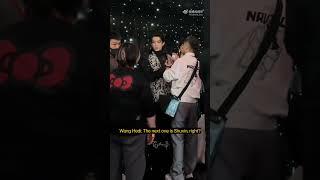 #DylanWang asking about #YuShuxin before Red Carpet Walk ️ 250104 #WangHedi #EstherYu #Dixin