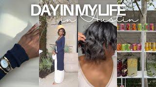 DAY IN MY LIFE: short hairstyles, come to a sxsw event with me, life updates, pr haul | Tomar Thomas