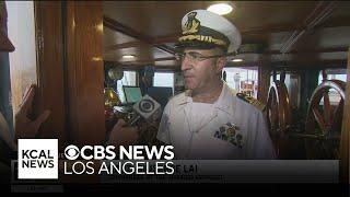 Historic ship from Italy anchored in Port of LA and ready for visitors