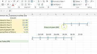 Stock Valuation With Non-Constant Dividends (Using Excel)