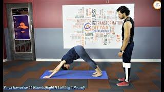 Surya Namaskar Instructions Video| Breathing|Warm Up|Cool Down|Beginner-7,Intermediate-9,Advanced-15