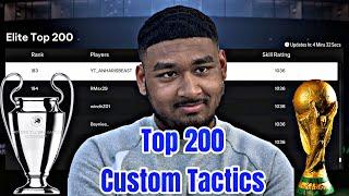 These CUSTOM TACTICS Got Me TOP 200 In The WORLD!!! Ea Fc 24