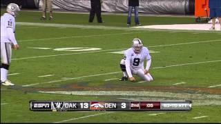 Sebastian Janikowski 63 Yard Field Goal And 70 Yarder Pre-Game