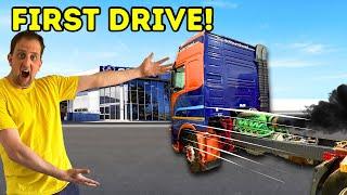 BUILDING A SCANIA V8 POWERED VOLVO FH | FIRST DRIVE | PT4 | #truckertim