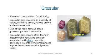 Garnet group of minerals