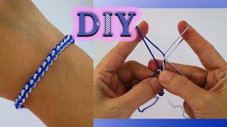 Finger Knit Friendship Bracelets 2 Colors EASY and QUICK  #383