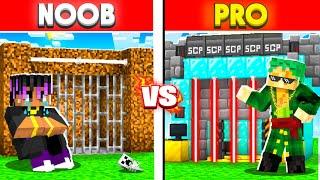 Minecraft NOOB vs PRO: SAFEST SECURITY PRISON BUILD CHALLENGE