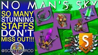 So Many S-Class Staffs One Location - Create Amazing Staffs - No Man's Sky Update - NMS Scottish Rod