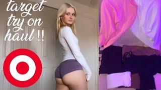 target try on haul !!! ( see thru leggings, skin tight dresses, and compressinon shirts !!! )