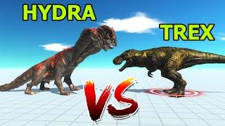 ĐỘNG VẬT ĐẠI CHIẾN Kèo Solo T-REX Và HYDRA 3 Đầu Con Nào Sẽ Thắng ? - Animal Revolt Battle Simulator