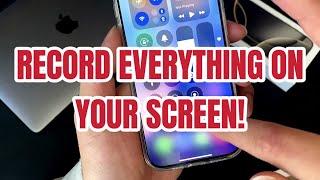 How to Screen Record & Add Record Button on Control Center of IPhone 16!