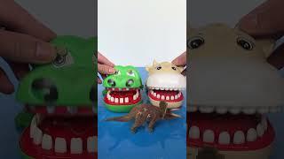 ASMR CROCODILE DENTIST & COW DENTIST EATING DINOSAURS | Fun Smash Toy #asmr #dinosaur #satisfying