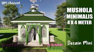 Minimalist prayer room size 4x4 m Minimalist design 2022