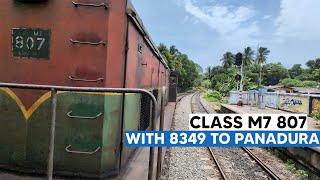 Sri Lanka Railways Class M7 807 with train 8349 up the coastal line