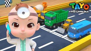 Five Little Cars l Heavy Vehicles Checkup Song l Learn Numbers for Children l Baby Tayo Kids Songs