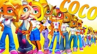 Evolution of Coco Bandicoot in Crash Bandicoot Games (1997 - 2021)