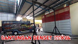 MEMBUAT GANTUNGAN MESIN GENSET 100 KVA‼️