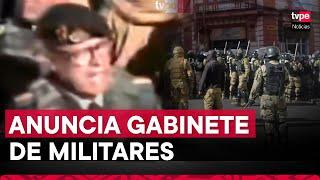 Juan José Zúñiga, líder de militares sublevados en Bolivia, anuncia nuevo gabinete