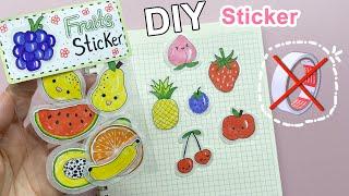 How to make Fruit Stickers without using 2-sided tape | DIY fruits Stickers | Liam Channel