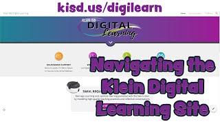 Guide to the Klein Digital Learning Website