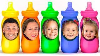 Five Little Bottles - Funny Stories for Kids