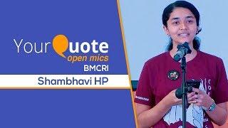 'Manasu' by Shambhavi H P | Kannada Poetry | YQ - BMCRI (Open Mic 1)