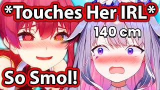 Marine Can't Stop Touching Biboo IRL and Realises How Small She Is |Hololive|