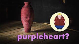 purpleheart vessel? / woodturning a big hollowform / hohlgefäß drechseln