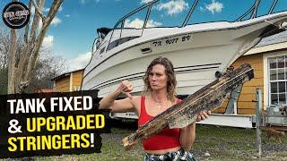 $5k BIG BOAT Fuel tank FIX & UPGRADED stringers!