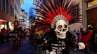 Rüssgusler Ebikon: Imposanter Sujetmarsch «Quetzalcoatl» | Luzerner Fasnacht 2025, Tagwach Schmudo